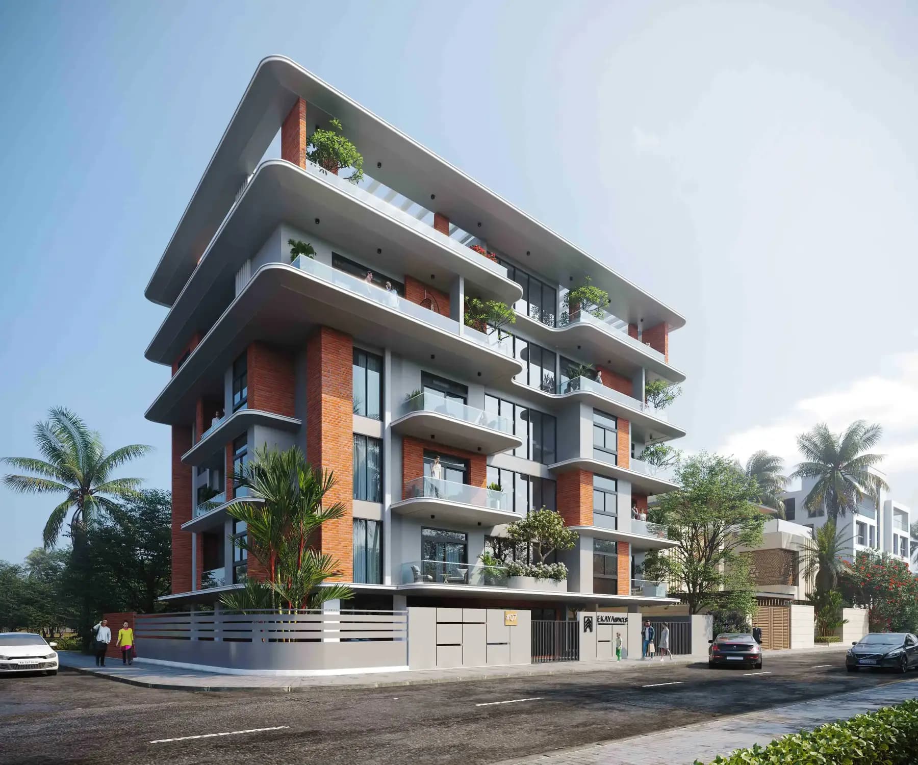 Takshavi boutique residential development, architectural exterior view
